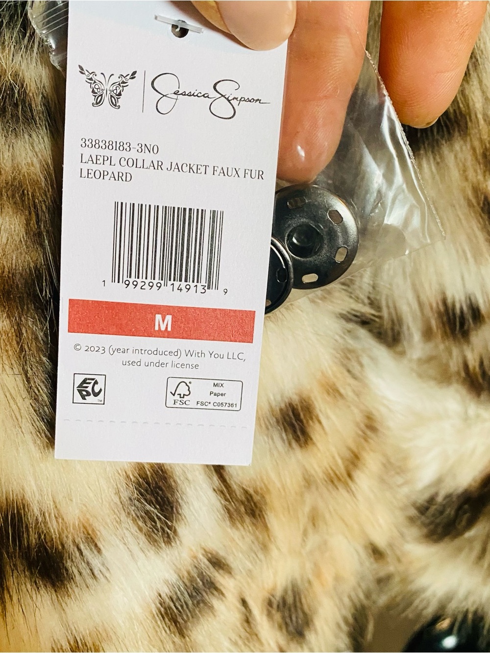 NWT Jessica Simpson SUPER SOFT Fur Jacket Leopard-Print - Picture 2 of 10